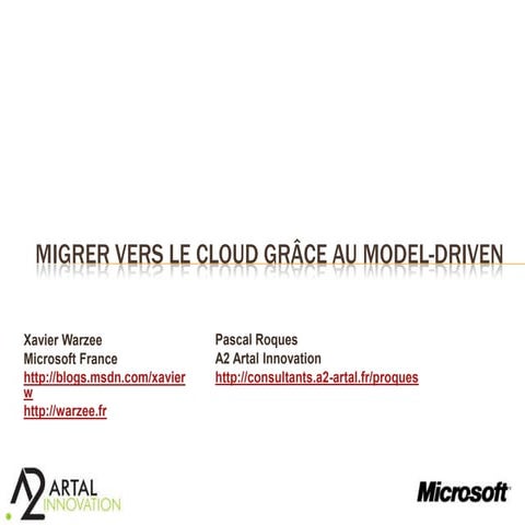 Migrer vers le cloud grâce au Model-Driven
