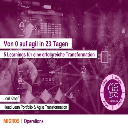 Von 0 auf agil in 23 Tagen - 5 Learnings für eine erfolgreiche Transformation