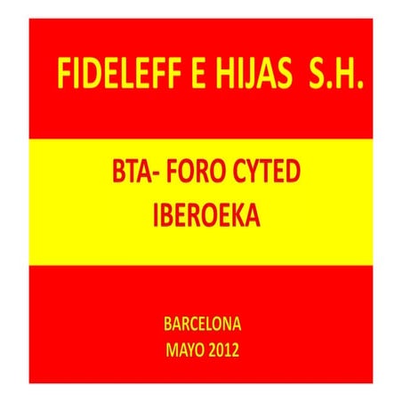 Foro CYTED IBEROEKA-Fideleff TRM y otras SH