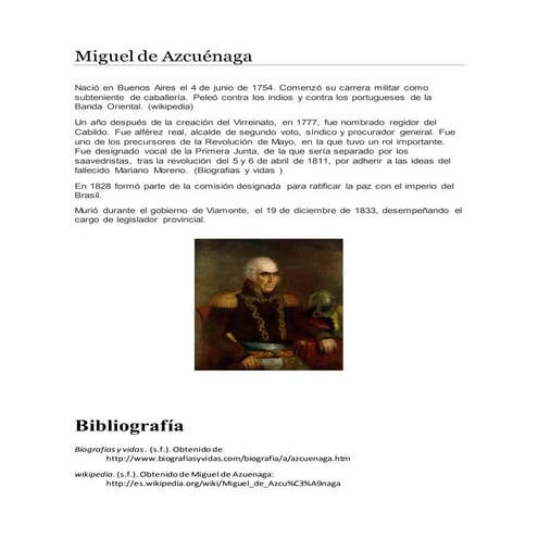 Miguel de azcuénaga