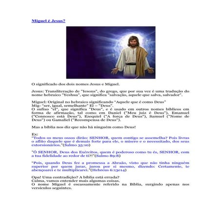 Quem é o Arcanjo MIGUEL? | PDF
