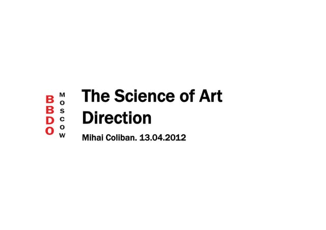 Mihai coliban bbdo art direction is...