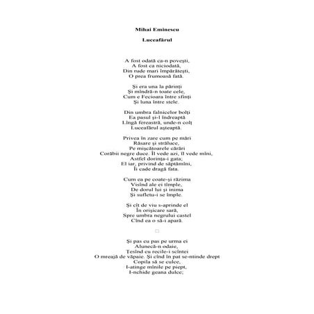 Mihai Eminescu - Luceafarul