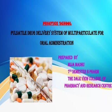 PULSATILE DRUG DELIVERY SYSTEM MULTIPARTICULAATE FOR ORAL ADMINISTRATION