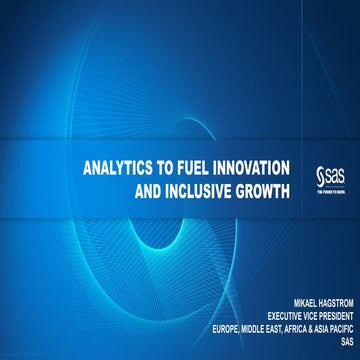 Analytics - Fueling innovation and inclusive growth