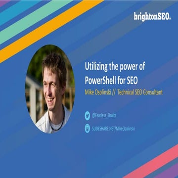 Brighton SEO Sept 2019 PowerShell