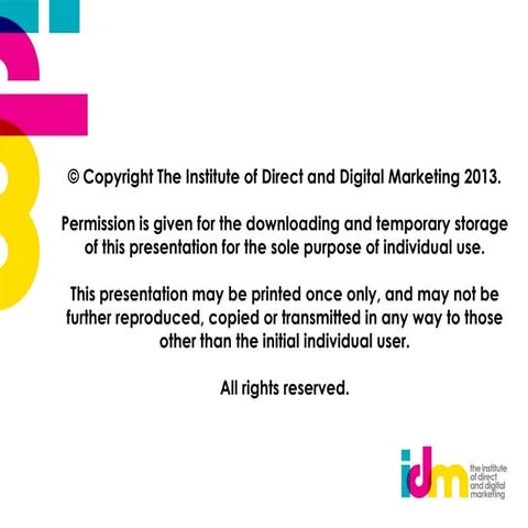 IDM Bootcamp - Building an integrated (Digital) marketing plan: an IDM perspe...