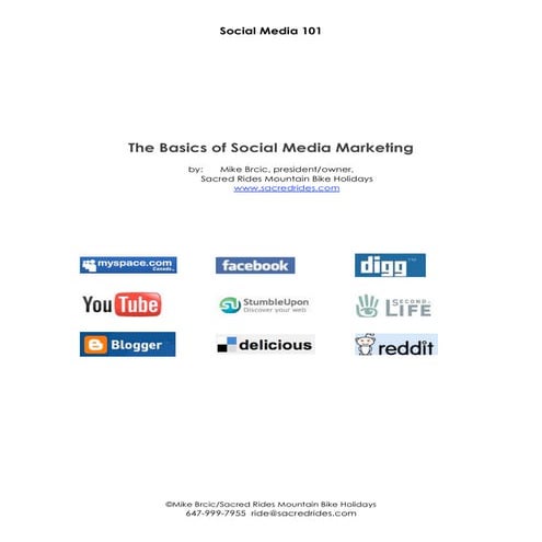 Mike Brcic - Social Media Marketing 101 (Finding Friends, Fans, and Funds on Facebook)