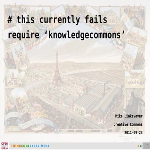Require 'knowledgecommons' # This currently fails / Mike Linksvayer