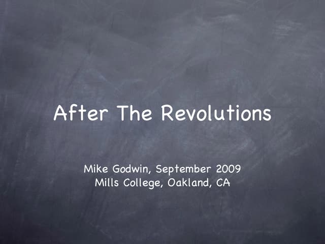 After the Revolutions