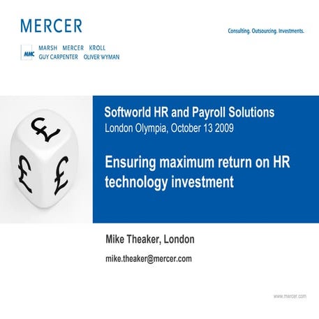 Ensuring maximum return on HR technology investment