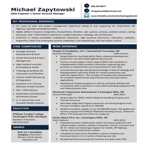Mike zapytowski resume2 | PDF