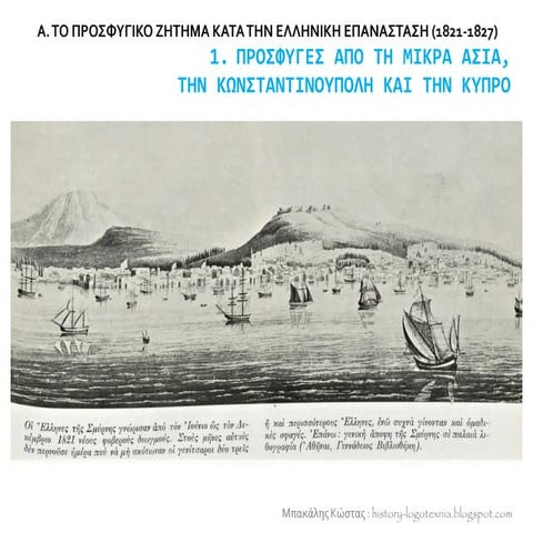 1. Πρόσφυγες από τη Μικρά Ασία, την Κωνσταντινούπολη και την Κύπρο
