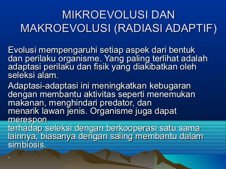 Mikroevolusi Dan Makroevolusi