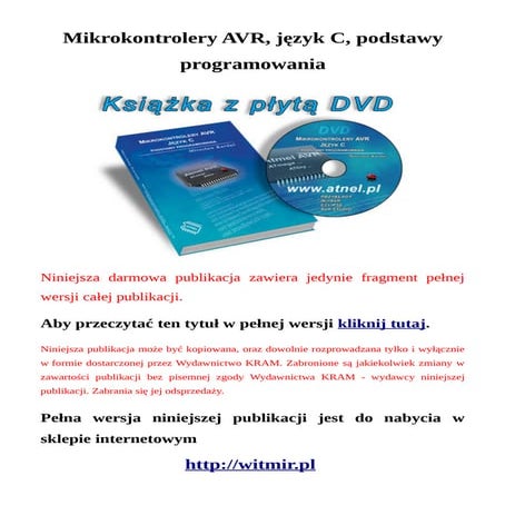 Mikrokontrolery avr język c podstawy programowania | PDF