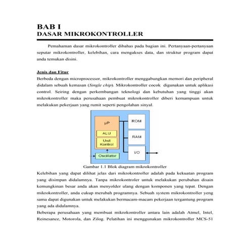 Pemahaman Dasar Mikrokontroler