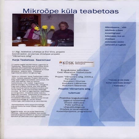 Mikroõppest külatoas