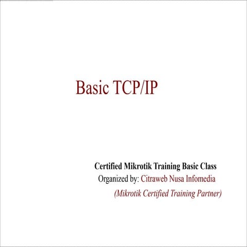 Mikrotik Router OS - Basic TCP/IP [Part-2]