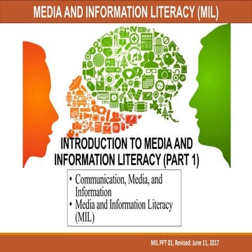 Media and Information Literacy (MIL) - 1. Introduction to Media and ...