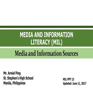 Media and Information Literacy | PDF