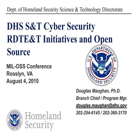 Homeland Open Security Technologies (HOST)