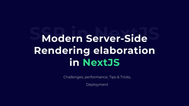 NextJS - Online Summit for Frontend Developers September 2020