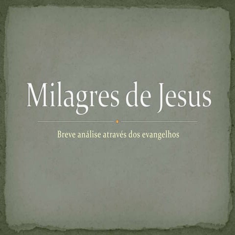Milagres de jesus