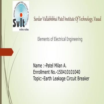 Earth Leakage Circuit Breaker