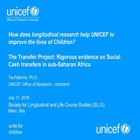 How longitudinal research helps UNICEF improve children's lives