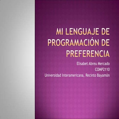 Mi lenguaje de programación de preferencia