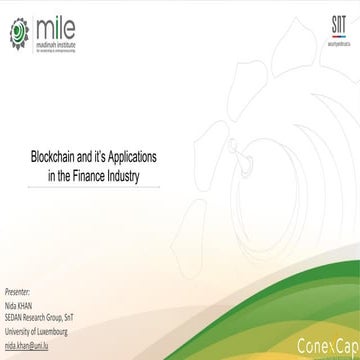 Blockchain and its Applications in the Finance Industry 