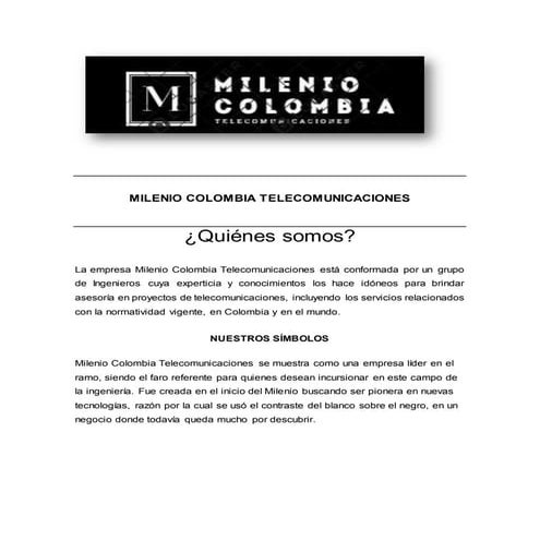 Milenio colombia telecomunicaciones