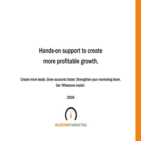 How to create More Profitable Growth in 2010?