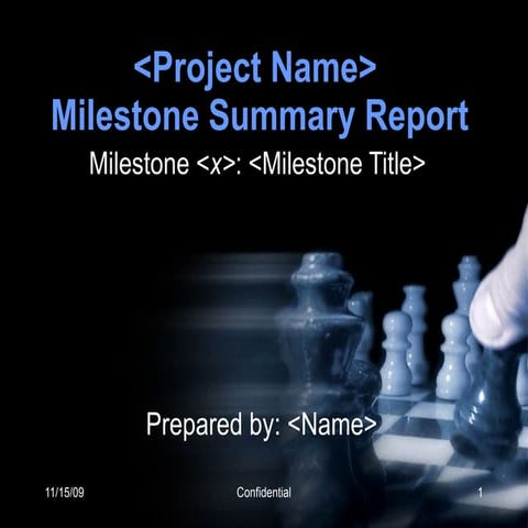 Milestone Summary Report
