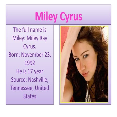 Miley cyrus | PPT