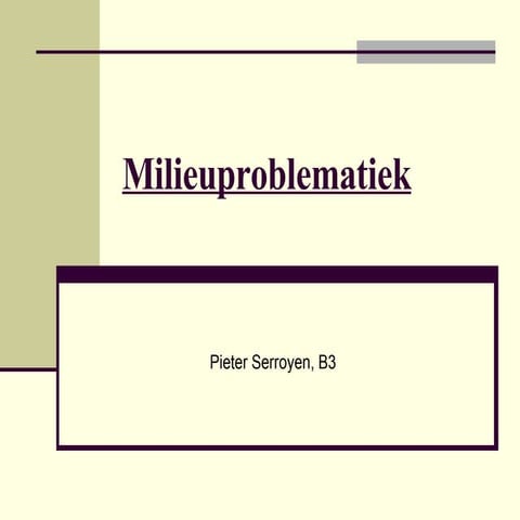Milieu | PPT