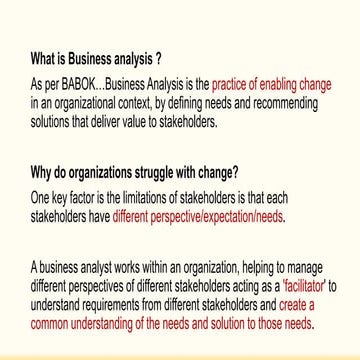 Business analyst  and communication plan