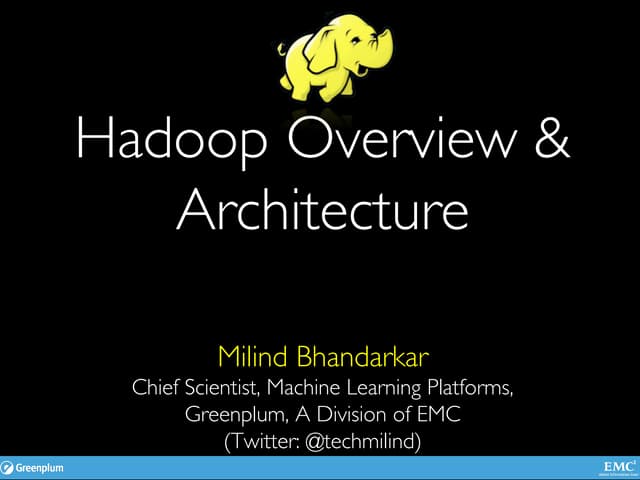 Hadoop Tutorial with @techmilind