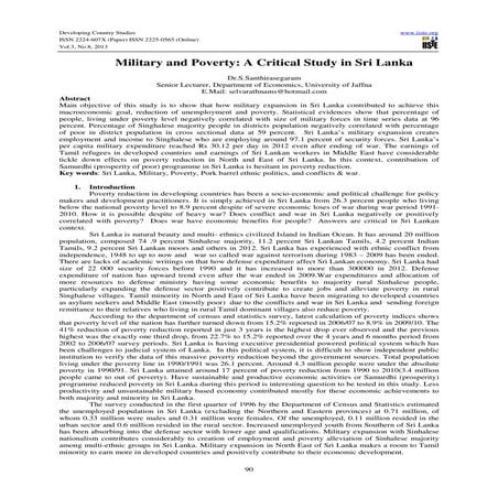 Military and poverty