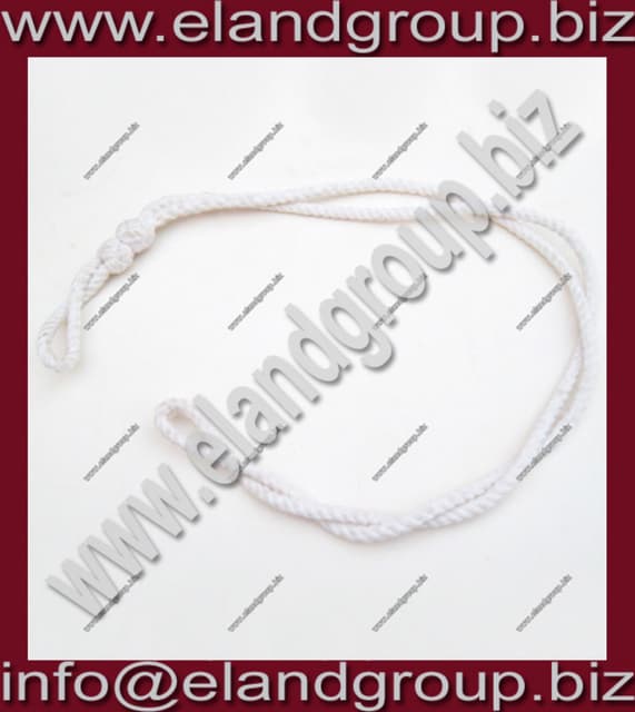 Scouts & Sea Cadet 24 White Cord Double Fixed Knot Whistle Lanyards X2 WL01 - Foto 3