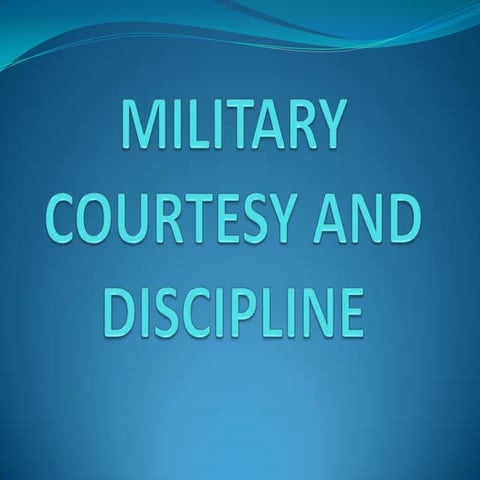 Military courtesy and discipline
