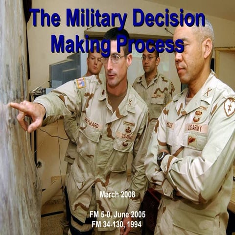 Military Decision Making Process (Mar 08) 1