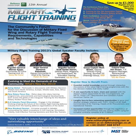 Military flight training 2013 conference brochure