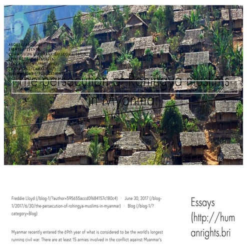 Military Involvement in Rakhine Crisis-Three