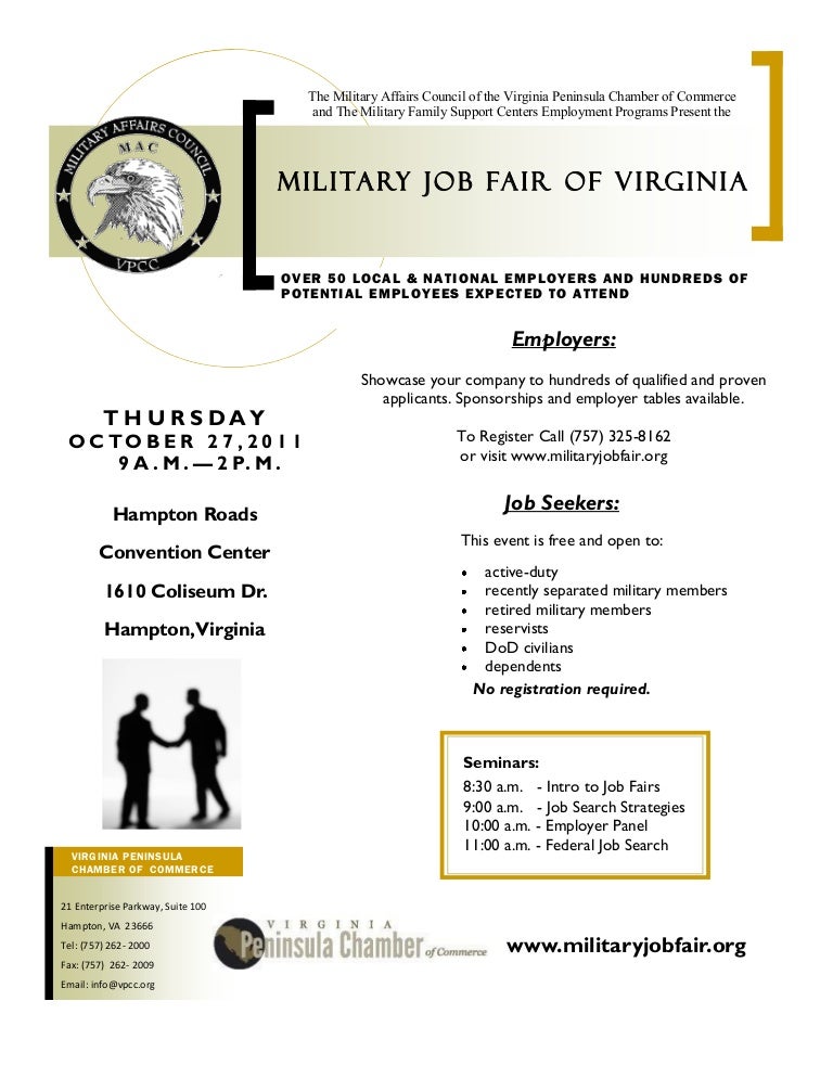 Military job fair poster