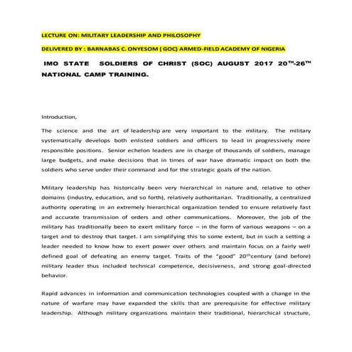 ARMED-FIELD ACADEMY OF NIGERIA (AAN)