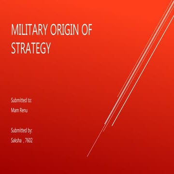 Military origin of strategy and evolution of strategic | PPT
