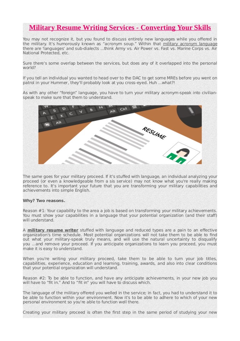 Resume writing service for military Resume writing service for military