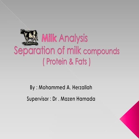 Milk analysis