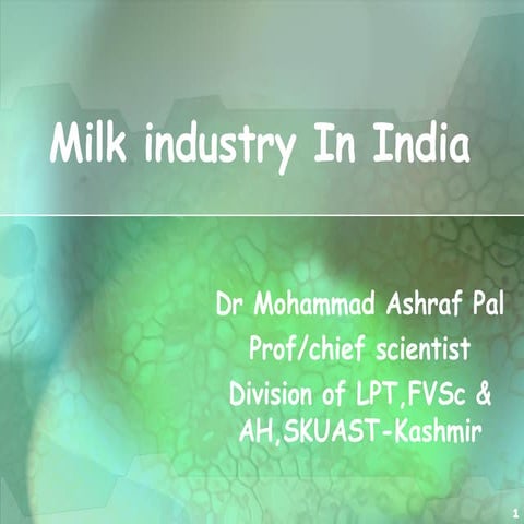 Milk industry in india